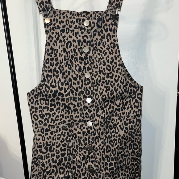 Other - cheetah print overall dress
